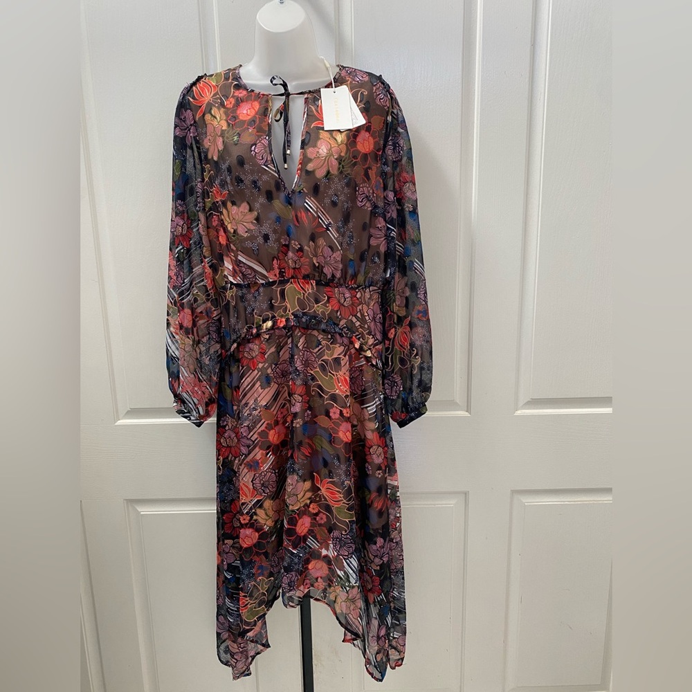 NEW wTag-Foxiedox Asymmetrical Floral Dress 8